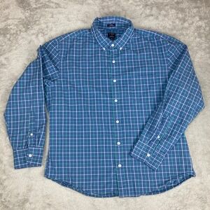 J Crew Mens XL Slim Untucked Flex Washed Plaid Button Down Long Sleeve Shirt‎